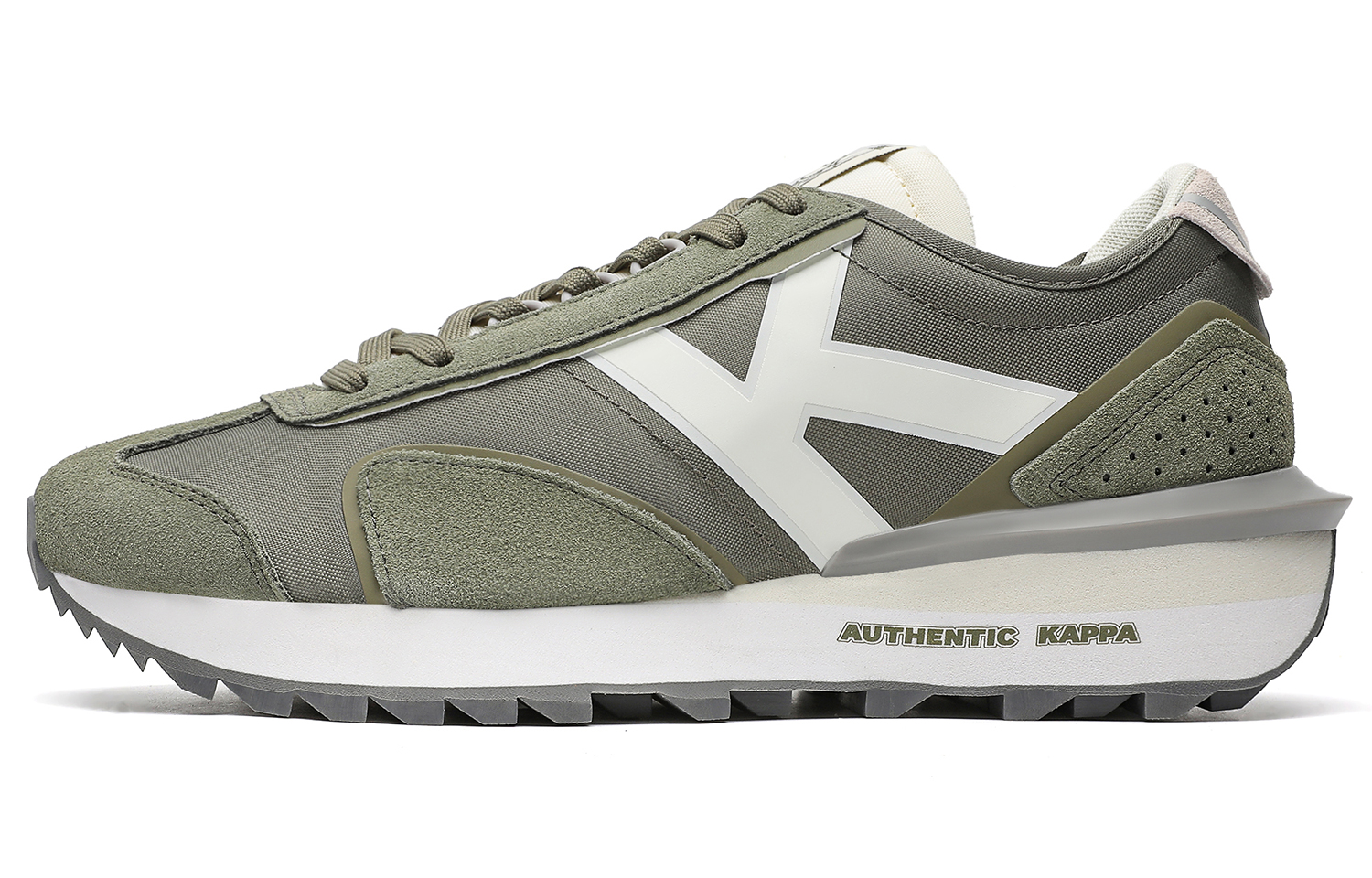 Kappa Slip Resistant Abrasion Resistant Low top Running Shoes Unisex Green White