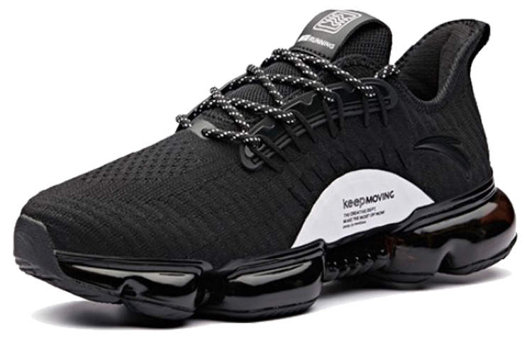 Anta Nebula Low top Running Shoes Women’s Black White Full Length Air Cushion