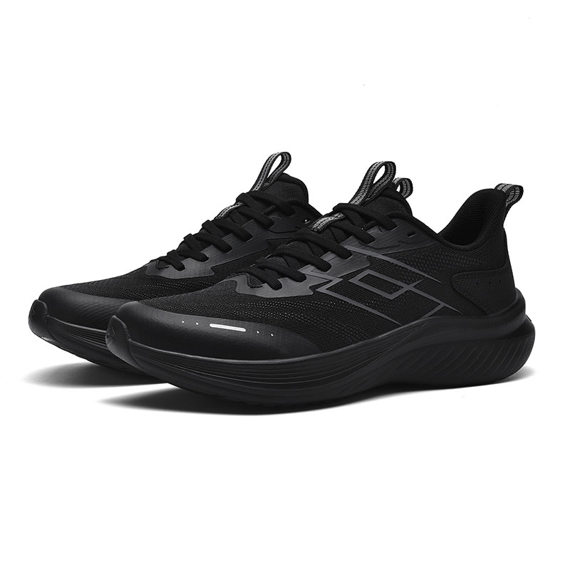 LOTTO Cushioning Rebound Abrasion Resistant Lightweight Breathable Low top Running Shoes Men’s Black