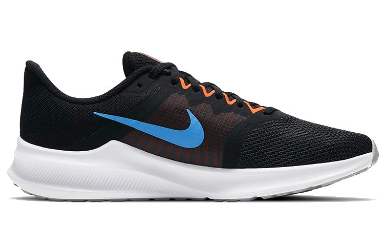 Мужские кроссовки Nike Downshifter 11 (черно-сине-оранжевые) — фото 2