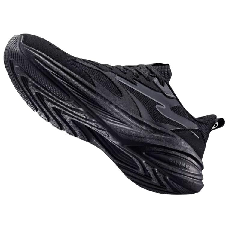 Erke Cushioning Slip Resistant Low top Casual Running Shoes Men’s Black