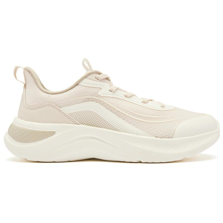 QIAODAN Breathable And Lightweight Low top Running Shoes Women’s Beige