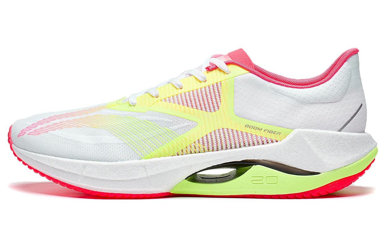 LiNing Li Ning Super Light 20 Silk Super Elastic Buffering Strong Grip Fabric Anti-Slip Wear-Resistant Breathable Low-top Casual Running Shoes Men's White Yellow Red