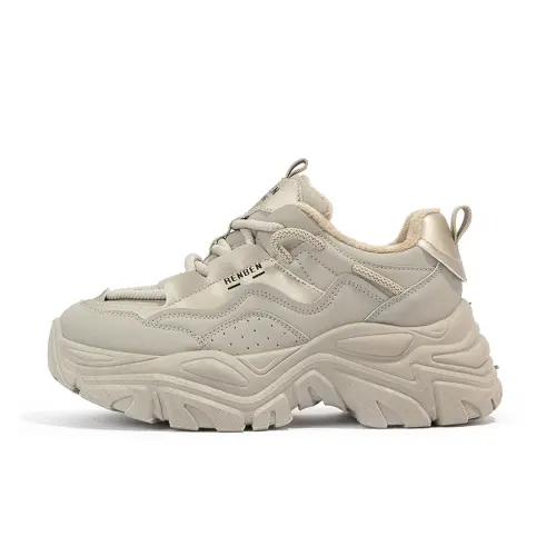 RENBEN Versatile Trendy Casual Platform Fleece Lined Height Increasing Thermal Low top Chunky Sneakers Women's