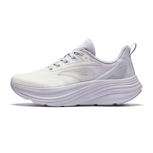Anta Breathable Height Increasing Low top Running Shoes Women's Light Purple Gray