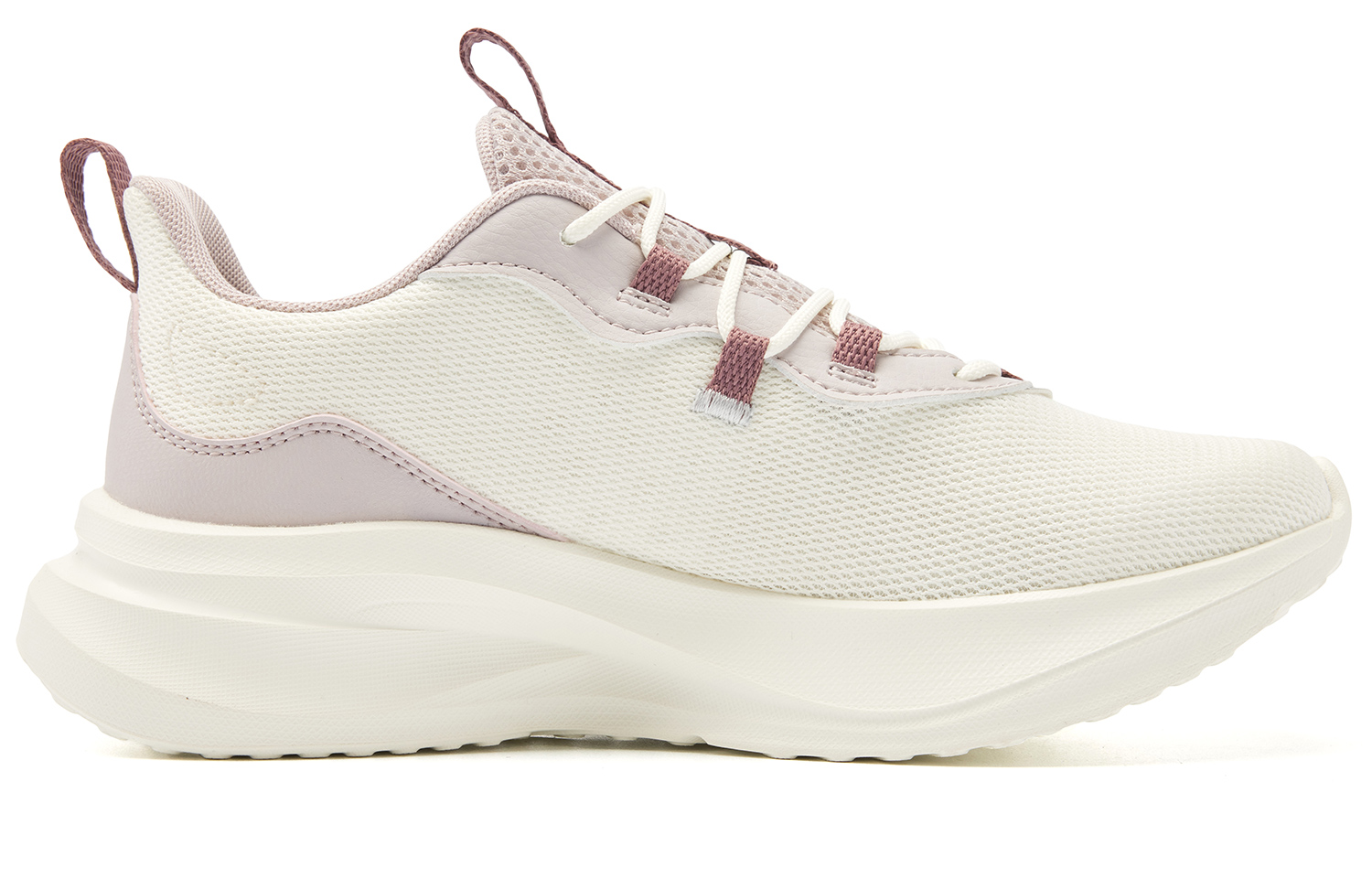 QIAODAN Cushioning Slip Resistant Abrasion Resistant Low top Casual Running Shoes Women’s White Pink