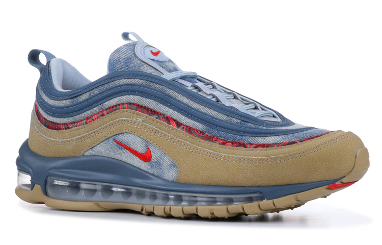 Кроссовки Nike Air Max 97 Wild West (коричнево-синие) — Коричневыйсиний — фото 2