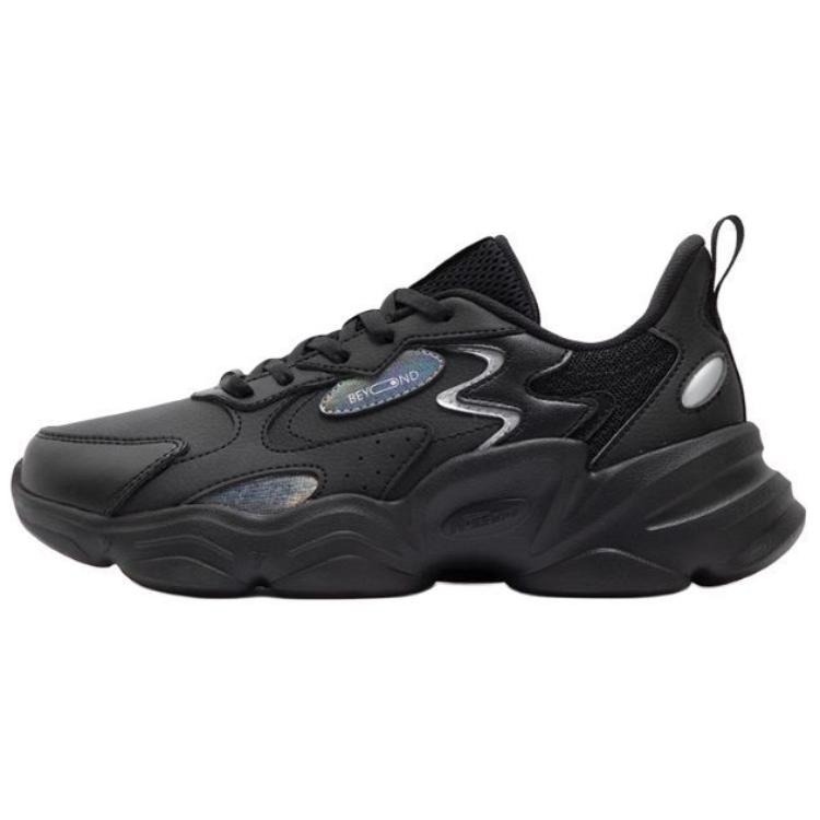 361° Synthetic Leather Cushioning Slip Resistant Lightweight Low top Running Shoes Women’s Black