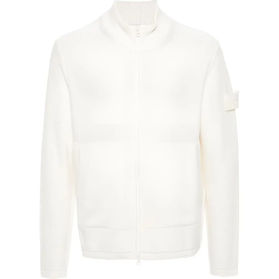STONE ISLAND Compass motif Zip up Cardigan
