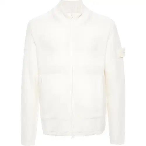 STONE ISLAND Compass motif Zip up Cardigan