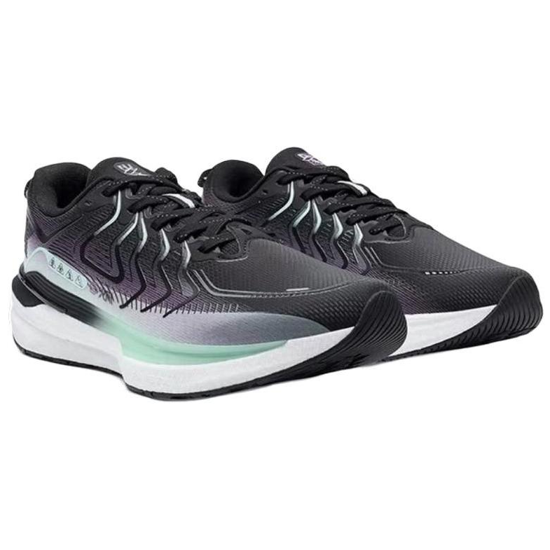 XTEP Wind And Fire 28 Synthetic Leather Cushioning Slip Resistant Low top Running Shoes Women’s Black Green White
