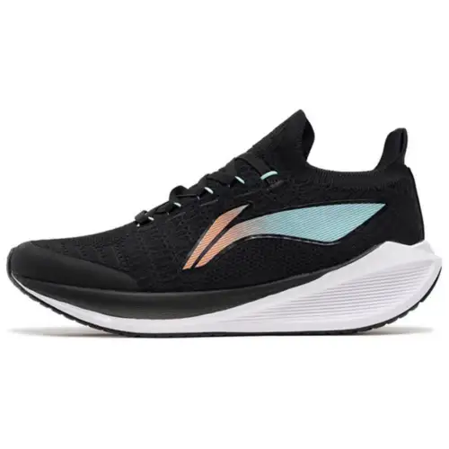 Li Ning Abrasion Resistant Breathable Cushioning Low top Casual Running Shoes Men's Black