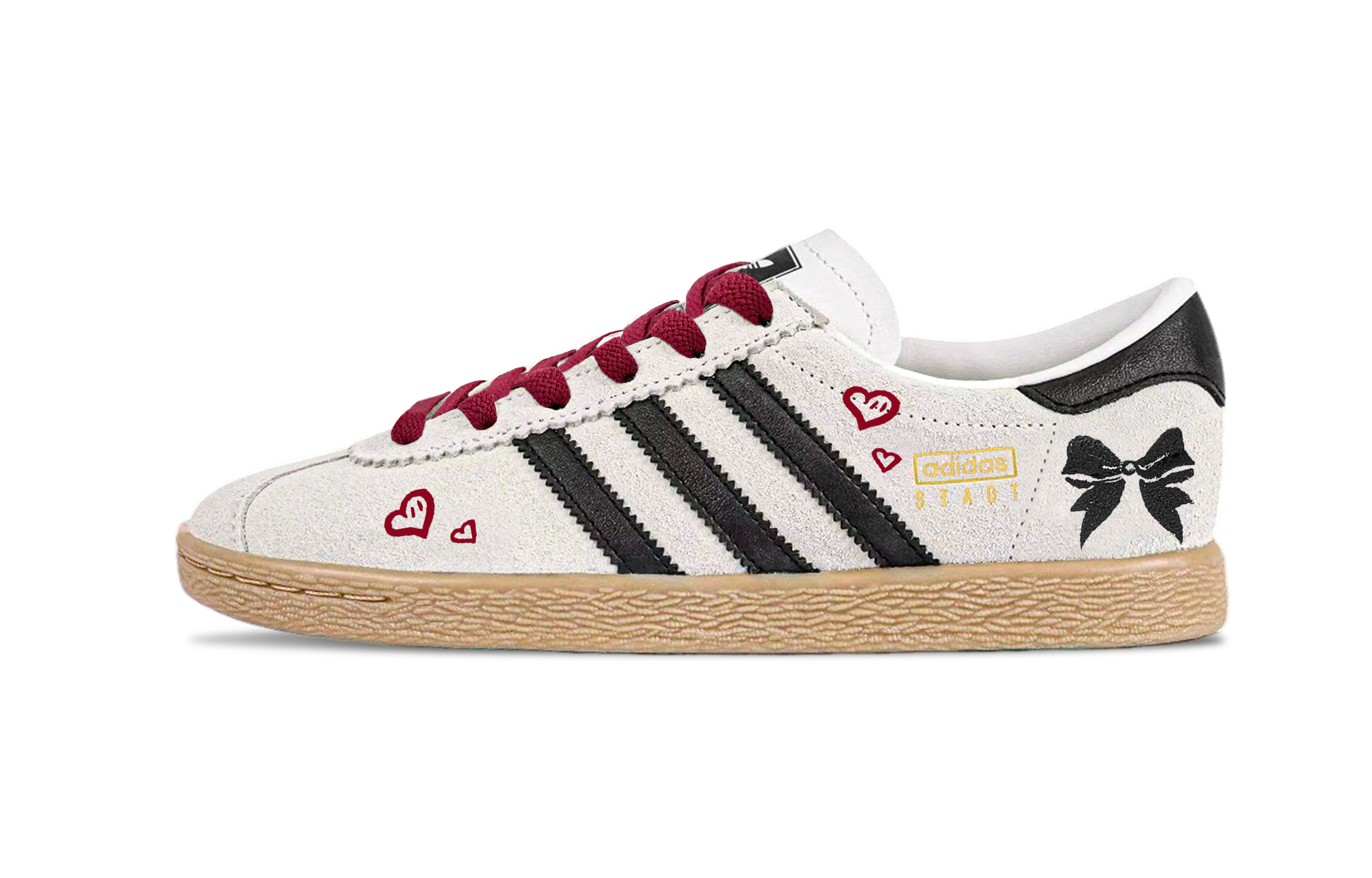 Adidas Originals Stadt Heart Stopping Abrasion Resistant Balance Low top German Army Trainers Unisex Ecru