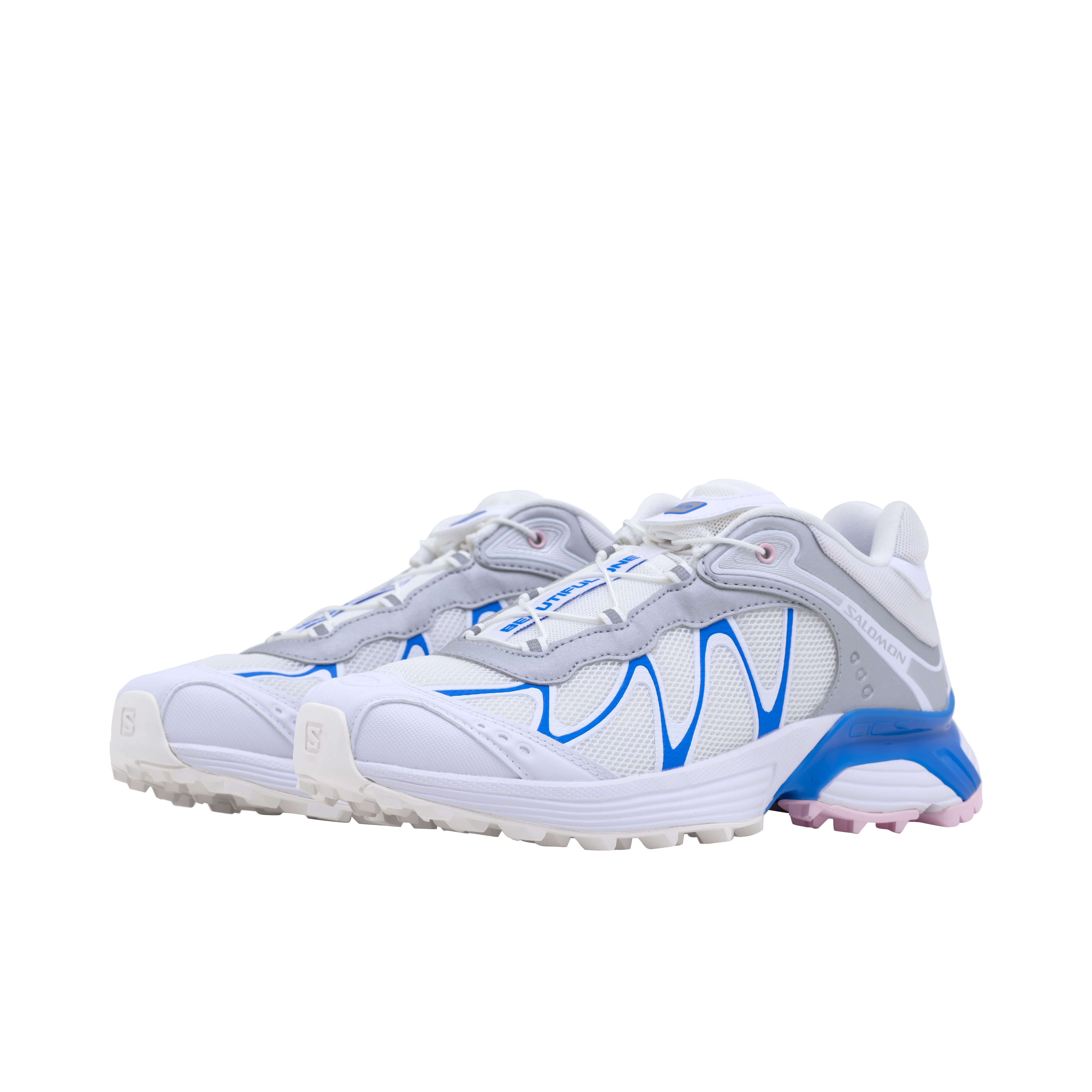 SALOMON XT WHISPER Cushioning Coverage Support Low top Running Shoes Unisex White Blue