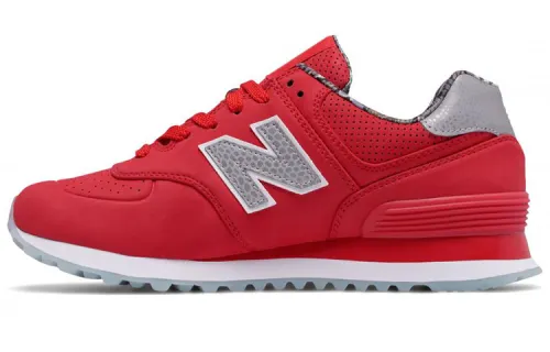 New Balance 574 Luxe Red Snakeskin Women's