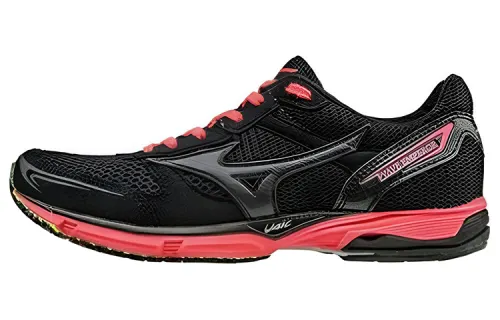 Mizuno Wave Emperor Cushioning Slip Resistant Abrasion Resistant Low top Running Shoes Women's Black Red