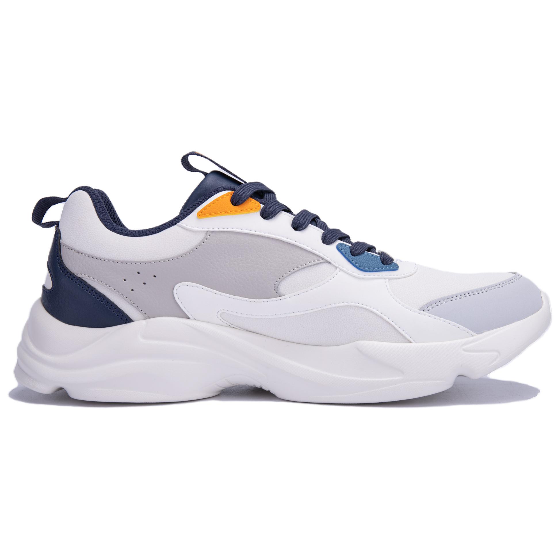 XTEP Cushioning Abrasion Resistant Breathable Low top Running Shoes Men’s White Gray