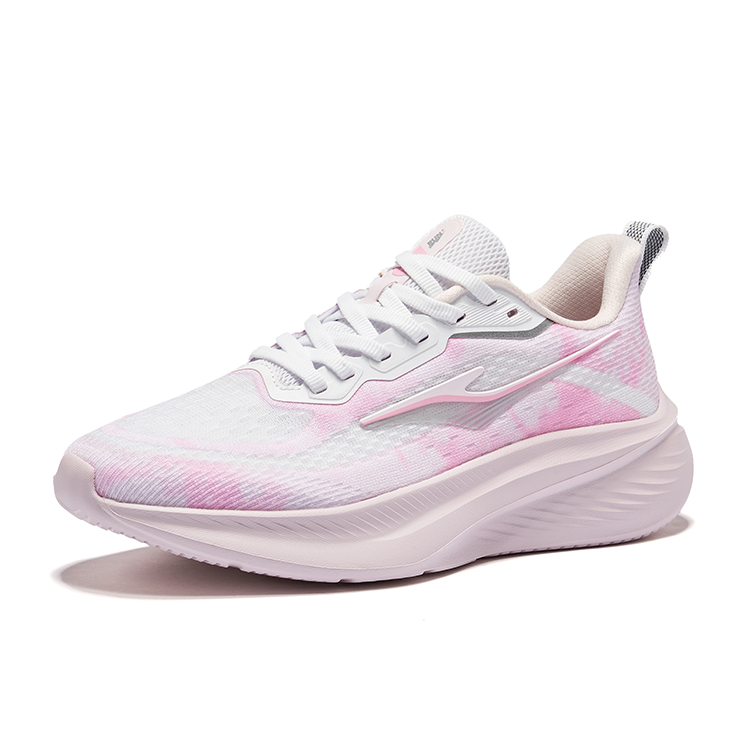 Erke Fabric Low top Casual Running Shoes Women’s Erke White Lotus Petal Powder