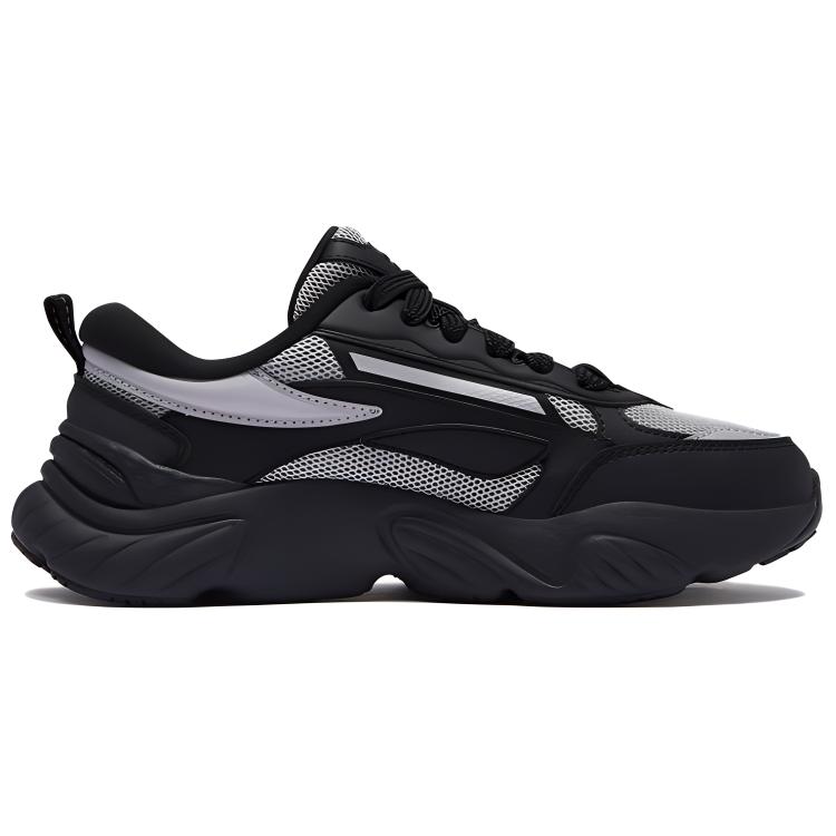 FILA FUSION Conch D Breathable Low top Casual City Commuting Running Shoes Women’s Black Silver