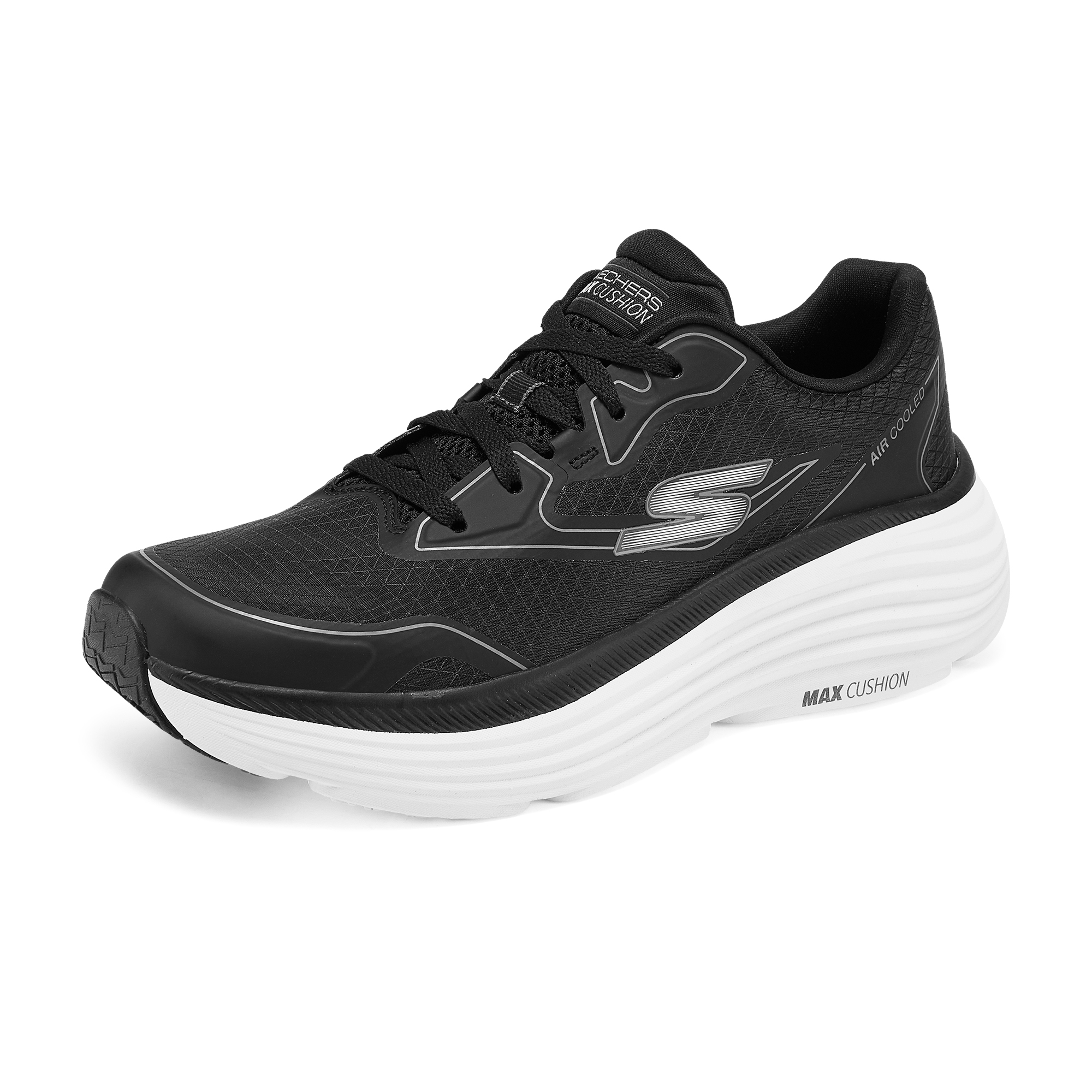 Skechers Max Cushioning Fabric Breathable, Lightweight, Supportive, And Abrasion Resistant Low top Casual Running Shoes