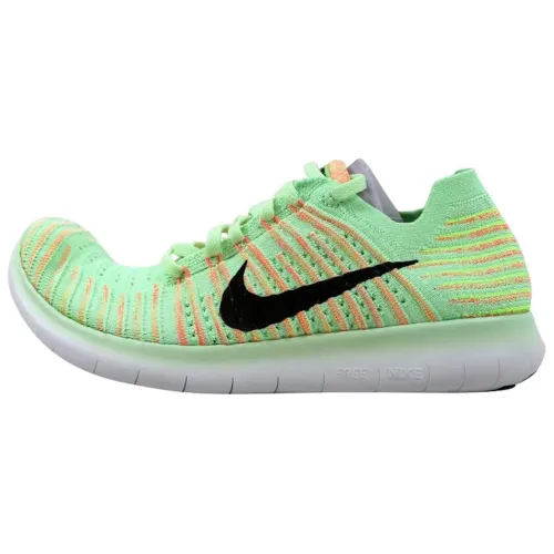 Nike Free Rn Flyknit Vapor Green/Black Bright Mango Women's