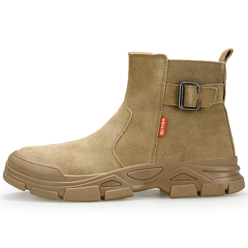 LANOUDUN Impact Resistant Thermal High top Outdoor Shoes Unisex Brown