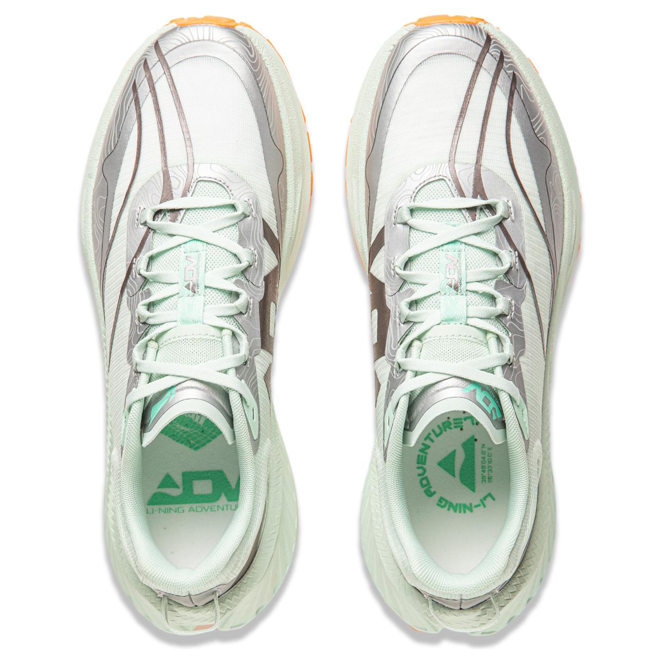 Li Ning Dilu Cushioning Slip Resistant Abrasion Resistant Support Rebound Low top Running Shoes Men’s Green Silver