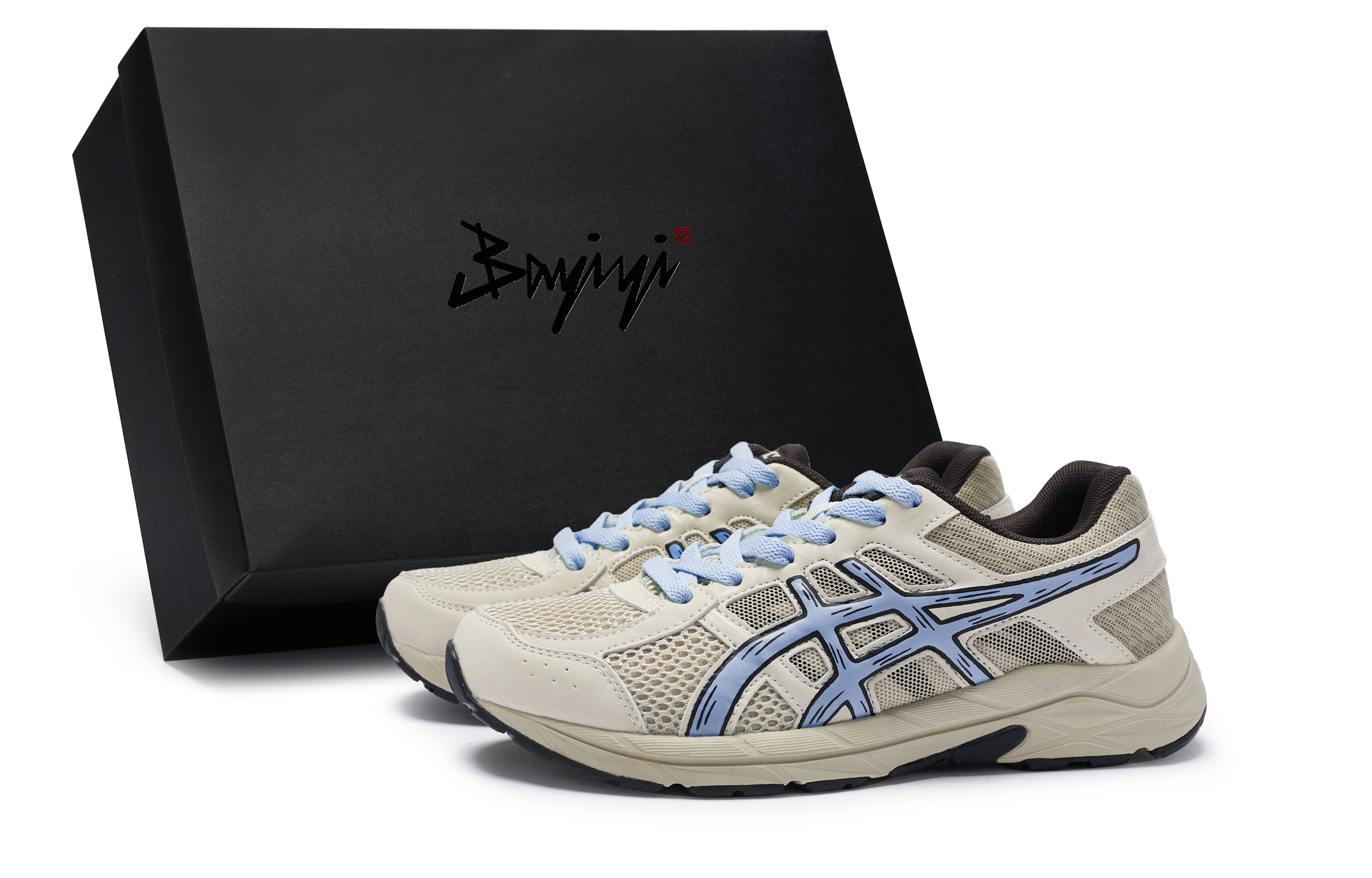 Asics Gel Contend 4 Slip Resistant Abrasion Resistant Low top Running Shoes Men's Gray Blue