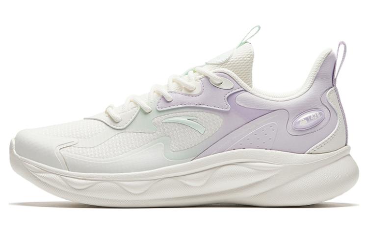 Anta Mianbomb 2 Cushioning Slip Resistant Abrasion Resistant Low top Sprint Running Shoes Women's White Purple