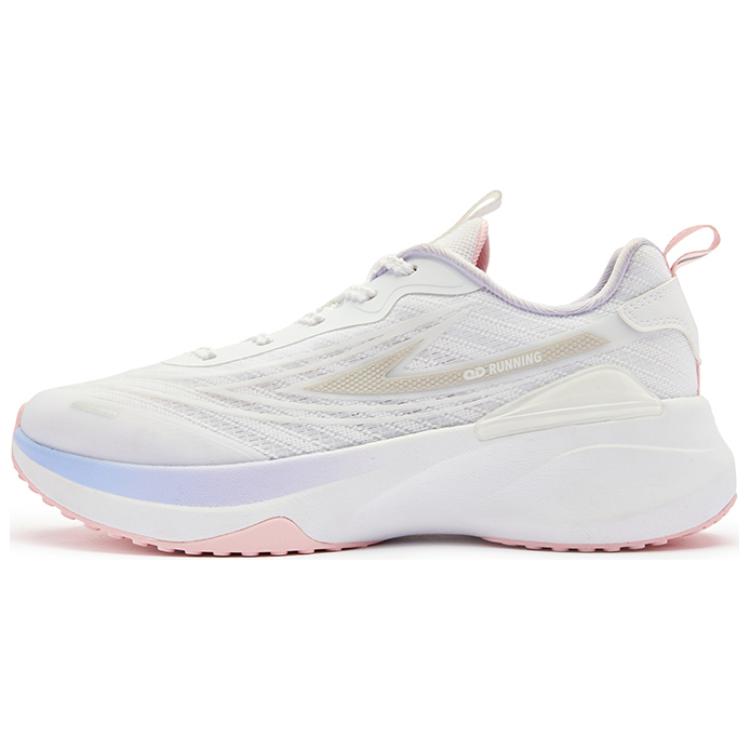 QIAODAN Star Sparkle Cushioning Breathable Low top Casual Running Shoes Women’s White Pink