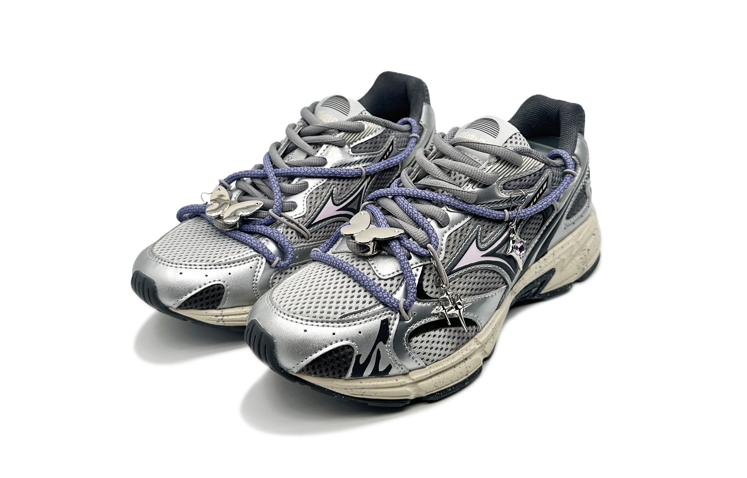Mizuno Speed 2K Abrasion Resistant Low top Running Shoes Unisex Purple Gray