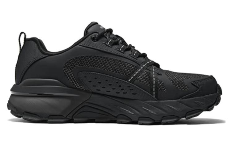 Skechers Max Protect Textile, Synthetic Leather Abrasion Resistant Breathable Low top Outdoor Shoes Men’s Black