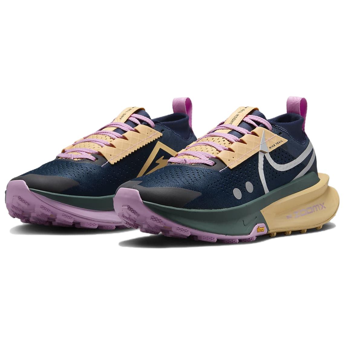 Nike ZoomX Zegama 2 Armory Navy Celestial Gold Vintage Green Metallic Silver Women’s