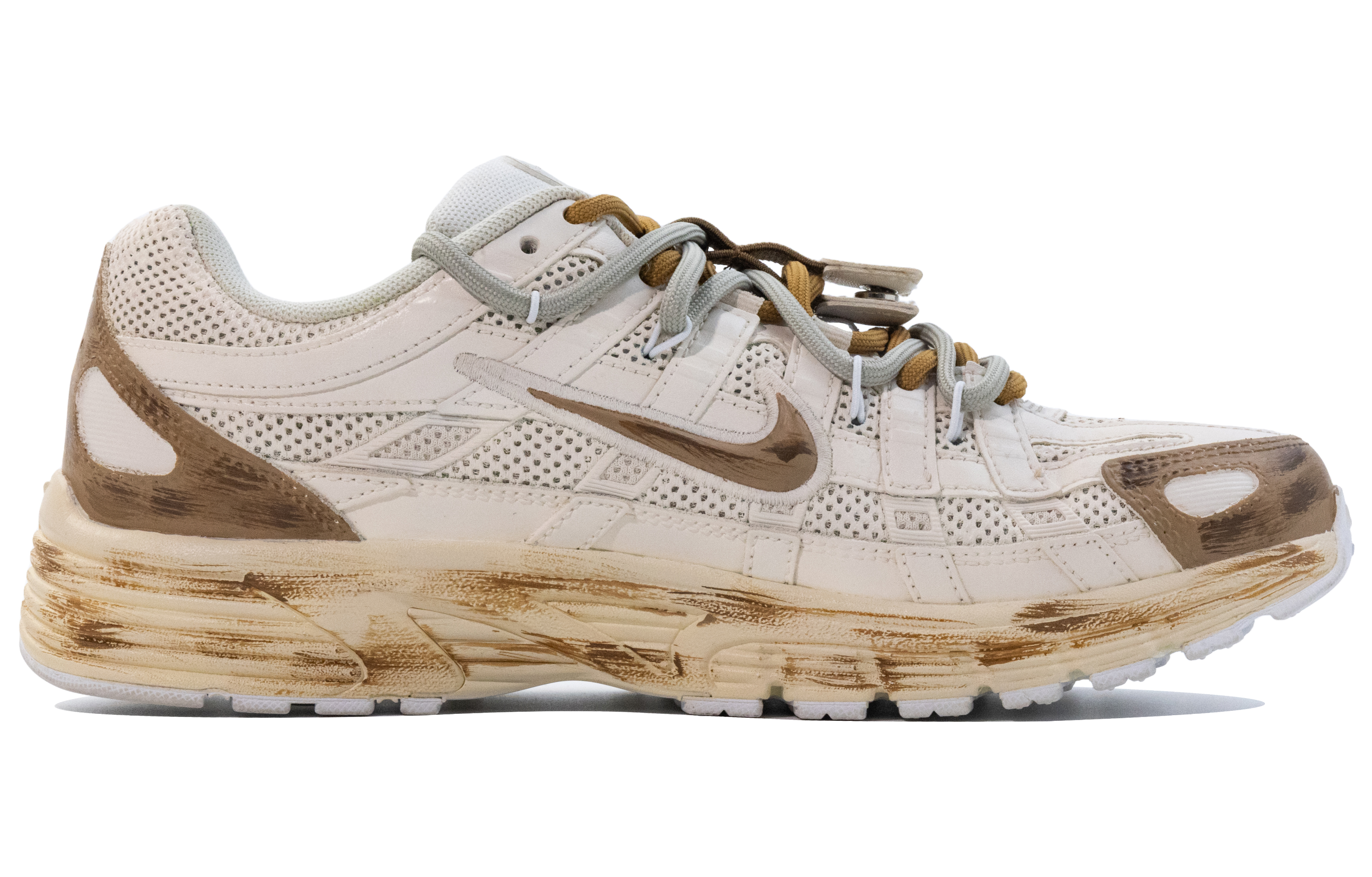 Nike P 6000 Low top Running Shoes Unisex White Brown