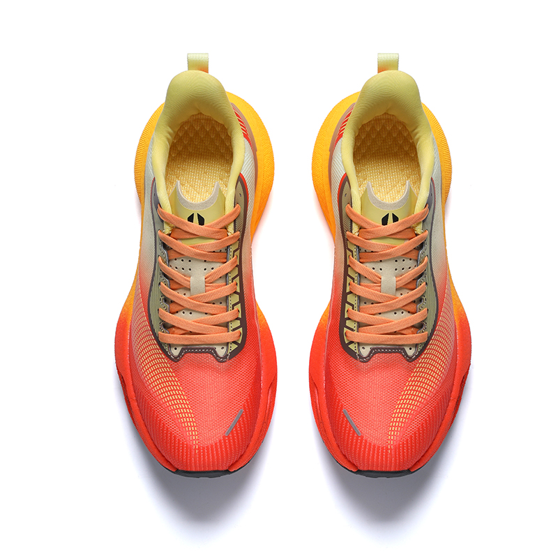 Meiretu Slip Resistant, Abrasion Resistant, Lightweight Low top Casual Sprint Running Shoes Men’s Orange Red