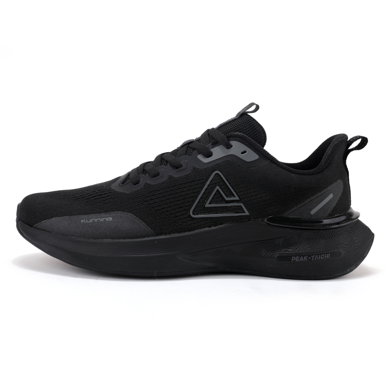 PEAK Tai Ji3.0 Slip Resistant Abrasion Resistant Low top Long Distance Running Shoes Men’s All Black