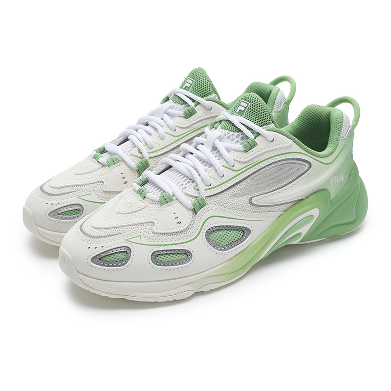 FILA Abrasion Resistant Breathable Coverage Support Running Shoes Women’s Slight White Ivory Green