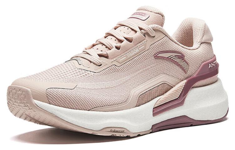Anta Burning Refinement Slip Resistant Cushioning Low top Running Shoes Women’s Pink Gray
