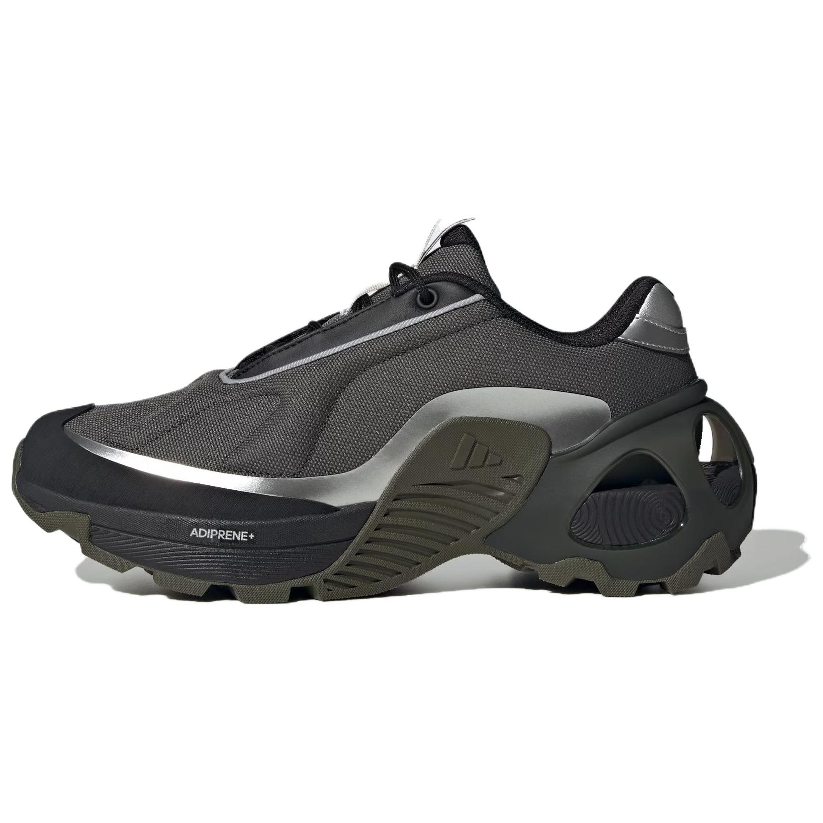 Adidas Edge Runner Slip Resistant Abrasion Resistant Low top Running Shoes Unisex Gray Black