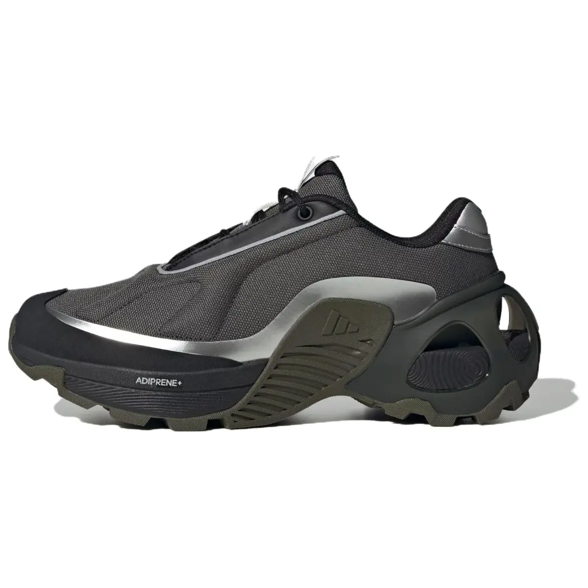 Adidas Edge Runner Slip Resistant Abrasion Resistant Low top Running Shoes Unisex Gray Black