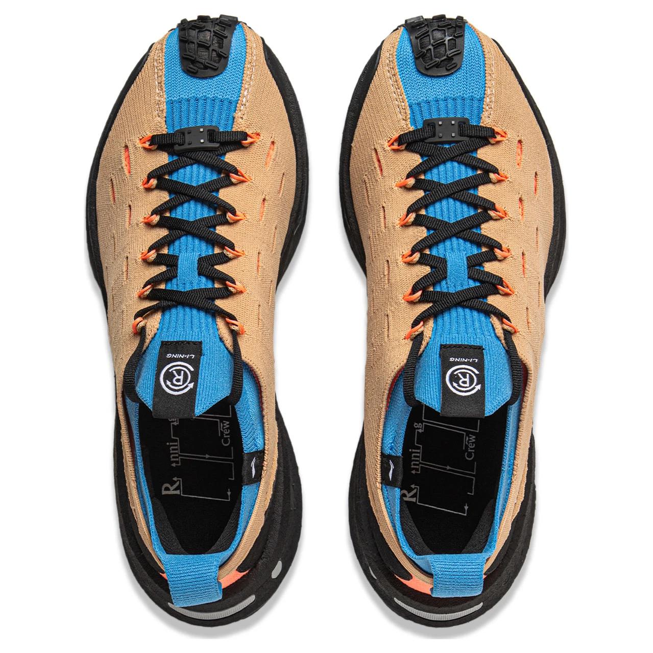 Li Ning Cushioning, Wear Resistant Low top Sports Casual Shoes Unisex Brown Blue