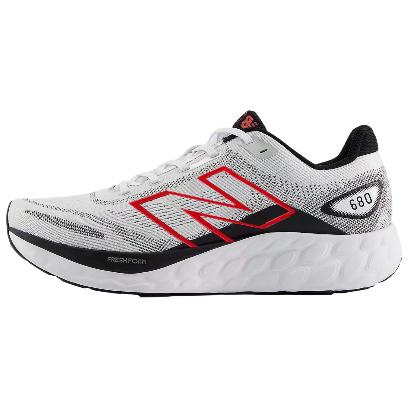 New Balance Fresh Foam 680v8 Breathable Support Breathable Support Casual Running Shoes Unisex White Black