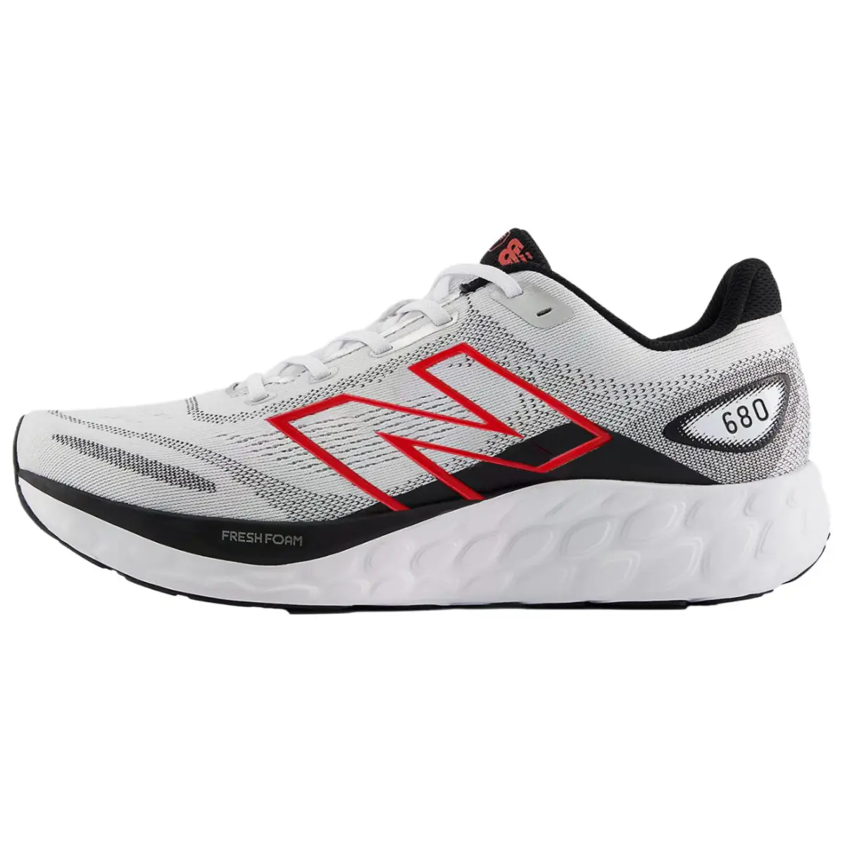 New Balance Fresh Foam 680v8 Breathable Support Breathable Support Casual Running Shoes Unisex White Black