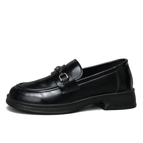 Warrior is a trendy and fashionable British style sweet Mary Jane. Light, simple and comfortable, versatile college style for daily commuting. Thick heel and thick sole to increase height. Round toe and shallow mouth slip-on. Retro JK small leather shoes. Loafers. 3.5CM women's black.