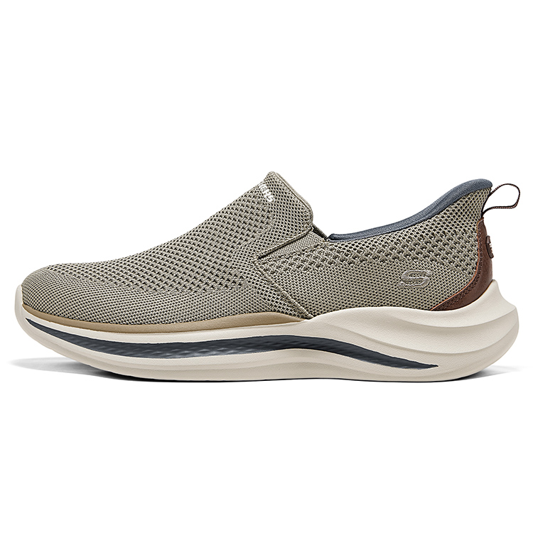 Skechers Slip Ins Abrasion Resistant, Breathable, Lightweight Low top Casual Shoes Men’s Taupe