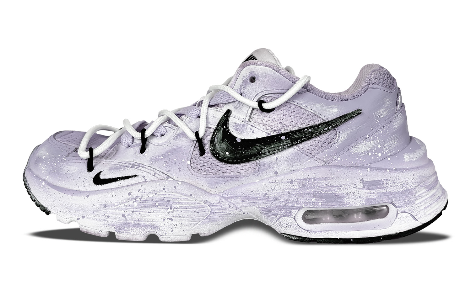 Nike Air Max Fusion Slip Resistant Abrasion Resistant Low top Running Shoes Women’s Purple White