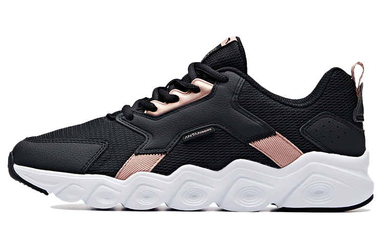 ANTA Running Shoes Women's Low Top Black/Anta White/Rose Gold