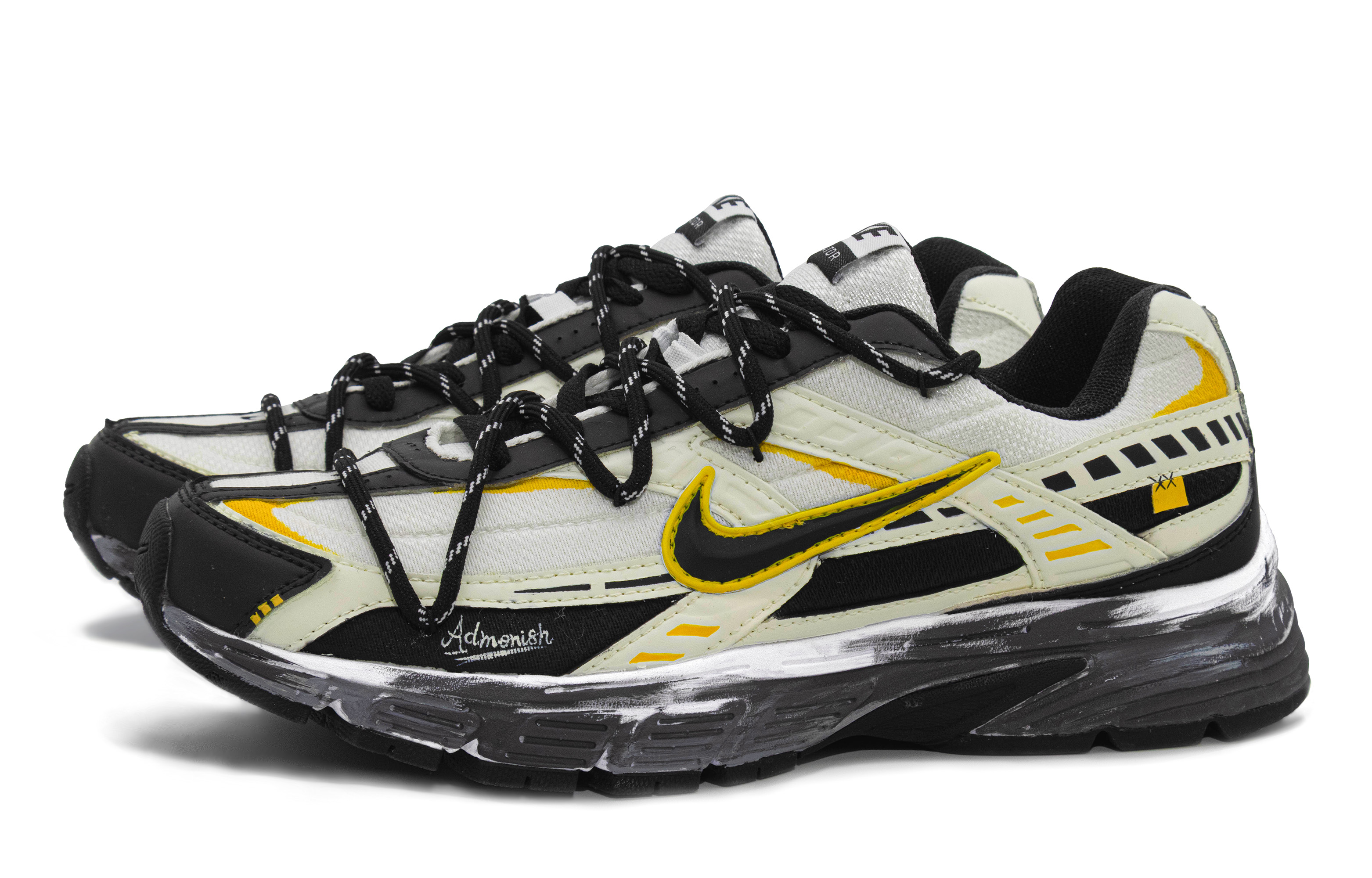 Nike Initiator Breathable Low top Sprint City Commuting Running Shoes Unisex Yellow Black White