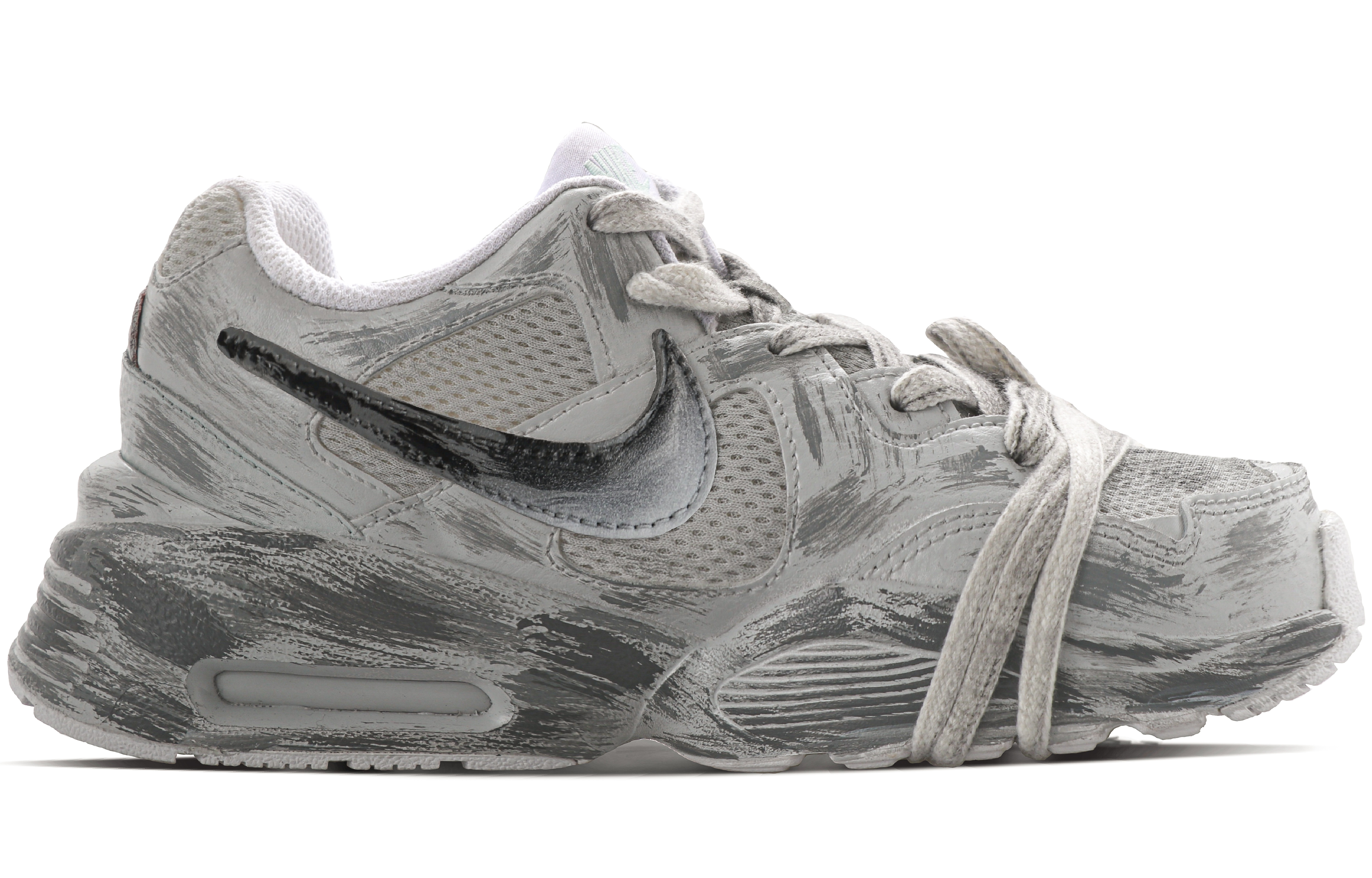 Nike Air Max Fusion Fabric Slip Resistant, Abrasion Resistant, Lightweight Low top Running Shoes Women’s Gray