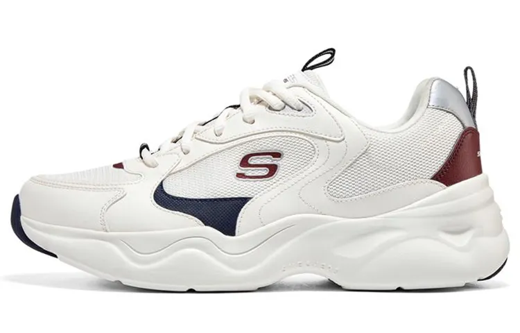Skechers D'LITES AIRY 3.0 Leather Comfortable Low top Chunky Sneakers Men's White